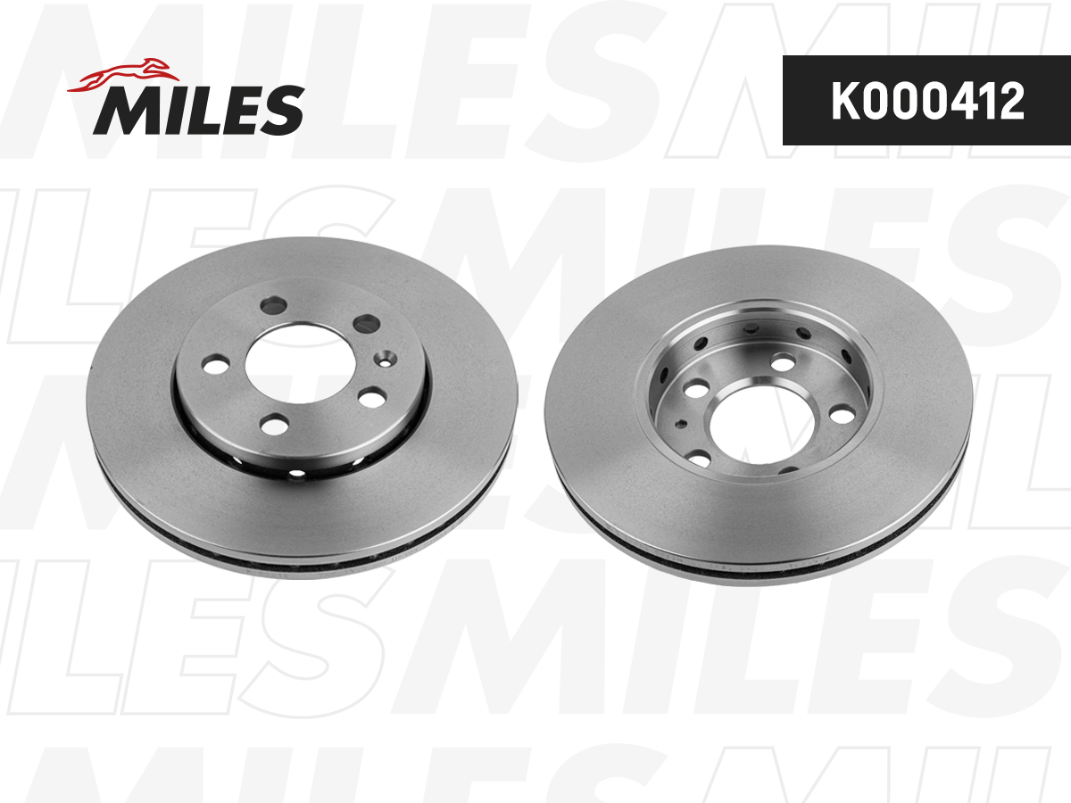 Диск тормозной "MILES" передний VW POLO/GOLF/SKODA RAPID/FABIA K000412