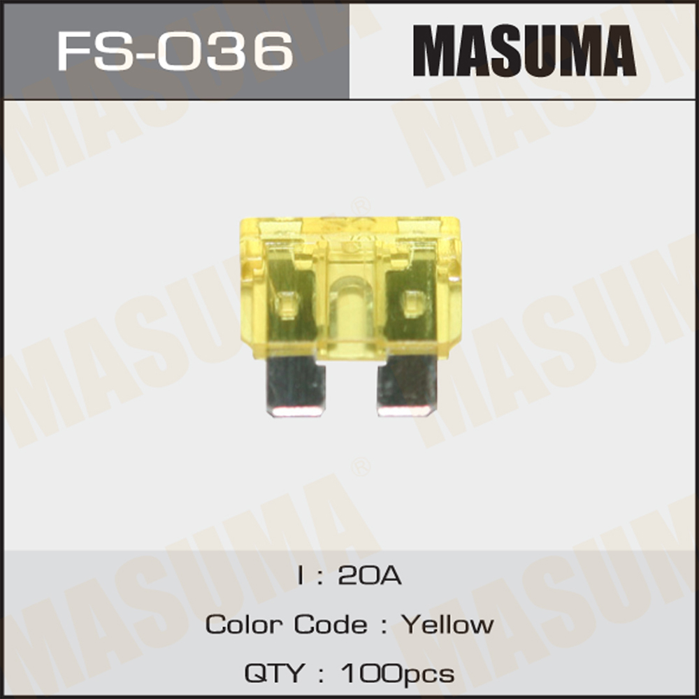 Предохранитель "MASUMA" стандарт 20A FS-036