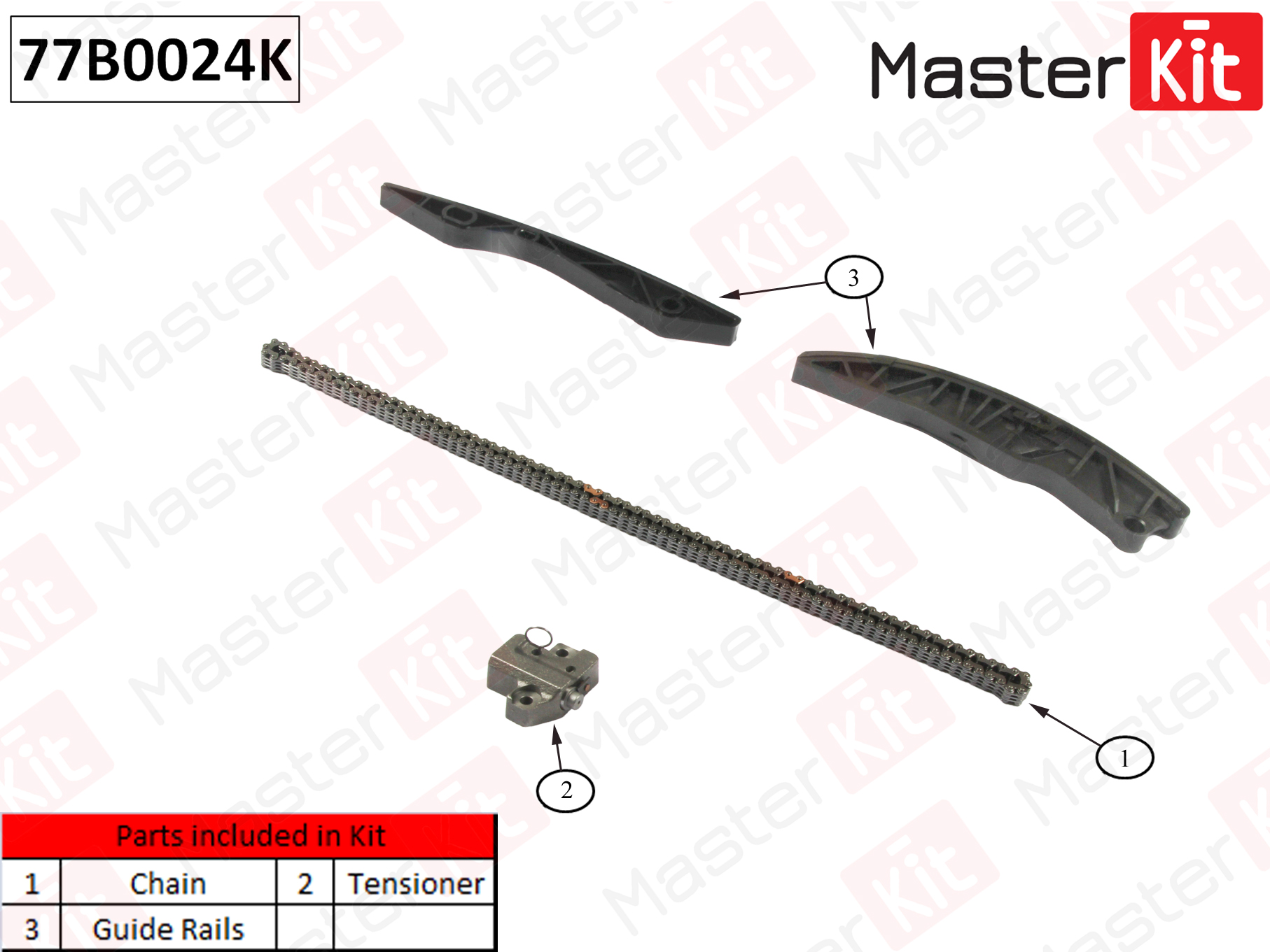 Комплект цепи ГРМ "MASTER KIT" HYUNDAI/KIA 77B0024K