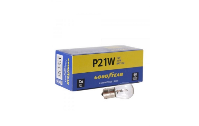 Лампа подсветки "GOODYEAR" 1конт. прямая P21W 12V 21W GY012221