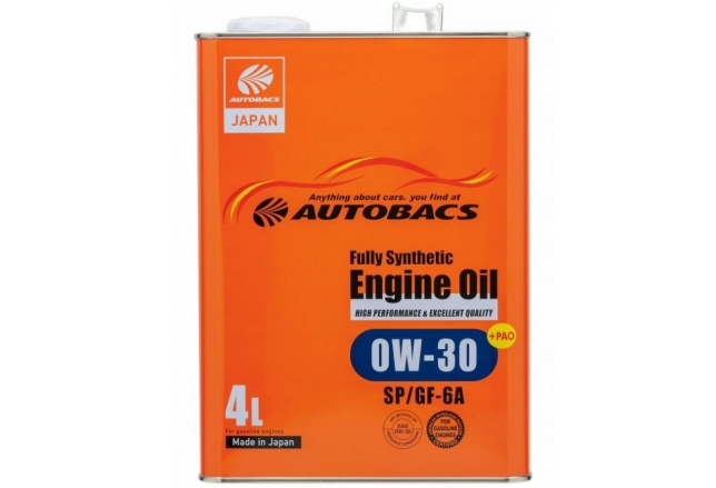 Масло моторное "AUTOBACS" синтетическое ENGINE OIL FS SP GF-6A 0W-30 4л