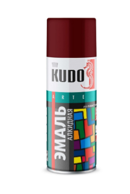 Краска "KUDO" вишневая 520 мл аэрозоль KU-1004