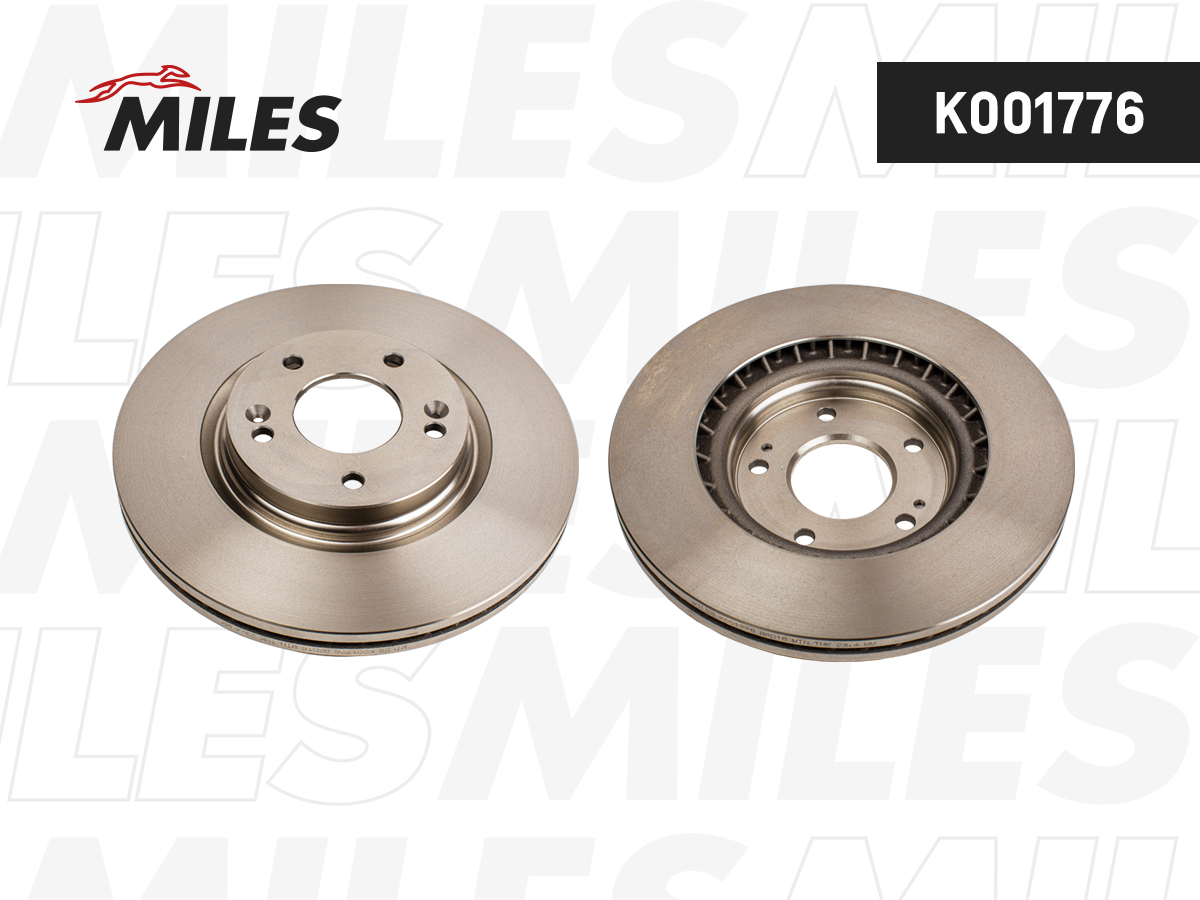 Диск тормозной "MILES" передний HYUNDAI TUCSON/KIA SPORTAGE K001776